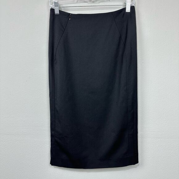 Gucci Vintage 1998 Pencil Skirt Sz 4 US 40IT Black Wool Knee Length Tom Ford Era - Picture 2 of 12